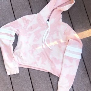 Bleached crop hoodie